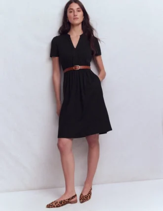 Naomi Short Jersey Dress Black