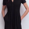 Naomi Short Jersey Dress Black Naomi Short Jersey Dress Black