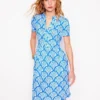 Naomi Short Jersey Dress Cerulean Blue, Blossomy Naomi Short Jersey Dress Cerulean Blue, Blossomy