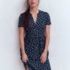 Naomi Short Jersey Dress French Navy, Painted Dot Naomi Short Jersey Dress French Navy, Painted Dot