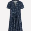 Naomi Short Jersey Dress French Navy, Painted Dot Naomi Short Jersey Dress French Navy, Painted Dot