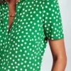Naomi Short Jersey Dress Highland Green, Painted Dot Naomi Short Jersey Dress Highland Green, Painted Dot