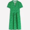 Naomi Short Jersey Dress Highland Green, Painted Dot Naomi Short Jersey Dress Highland Green, Painted Dot