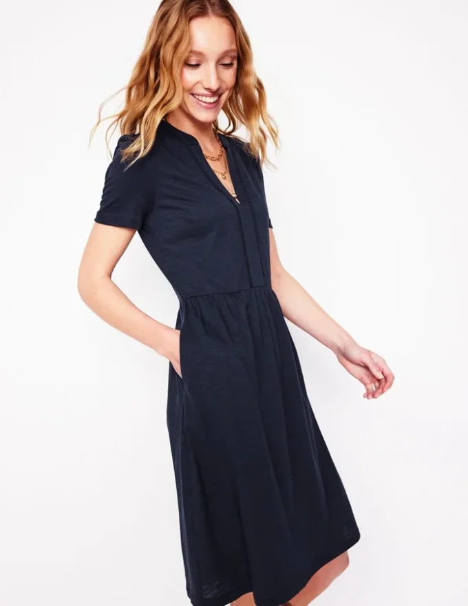 Naomi Short Jersey Dress Navy Naomi Short Jersey Dress Navy