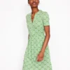 Naomi Short Jersey Dress Paradise Green, Botanic Blush Naomi Short Jersey Dress Paradise Green, Botanic Blush