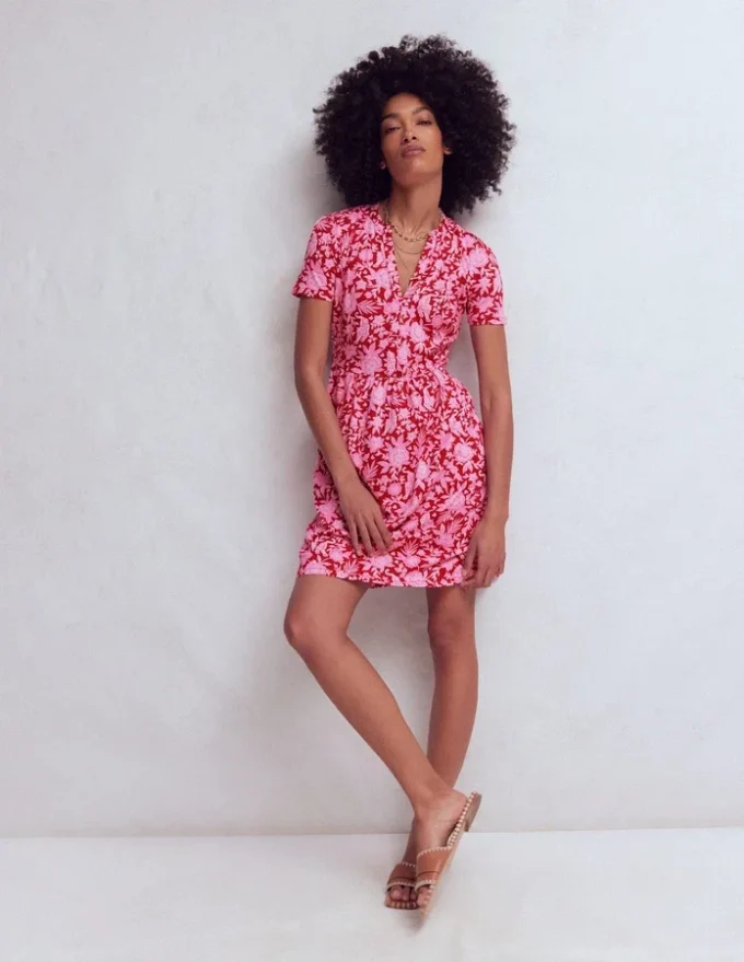 Naomi Short Jersey Dress Pomegranate, Tigers Paradise Naomi Short Jersey Dress Pomegranate, Tigers Paradise