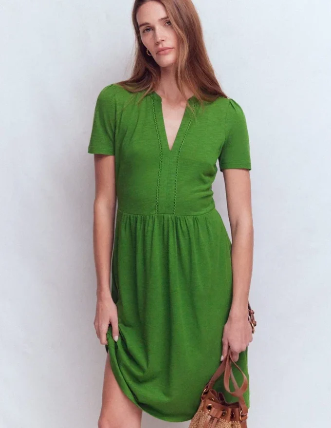 Naomi Short Jersey Dress Promenade Green Naomi Short Jersey Dress Promenade Green