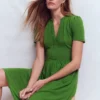 Naomi Short Jersey Dress Promenade Green Naomi Short Jersey Dress Promenade Green