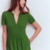 Naomi Short Jersey Dress Promenade Green Naomi Short Jersey Dress Promenade Green