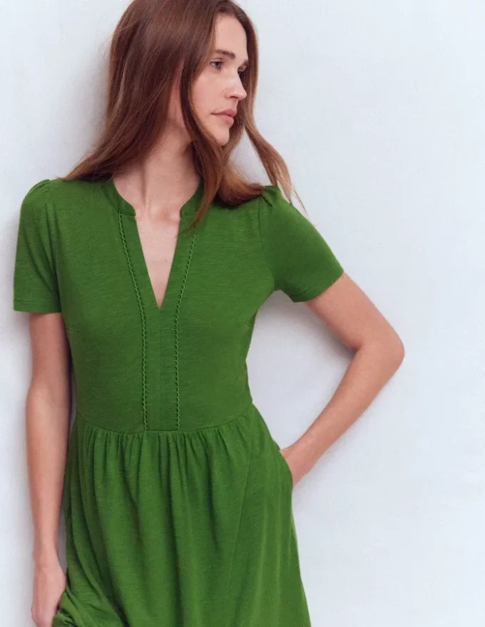 Naomi Short Jersey Dress Promenade Green Naomi Short Jersey Dress Promenade Green