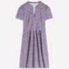 Naomi Short Jersey Dress Purple Thistle, Flower Lattice Naomi Short Jersey Dress Purple Thistle, Flower Lattice