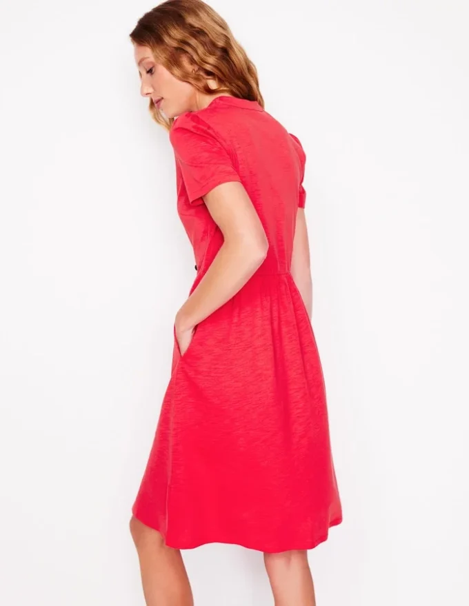 Naomi Short Jersey Dress Strawberry Tart Red Naomi Short Jersey Dress Strawberry Tart Red