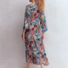 Nell Kimono Midi Jersey Dress Multi, Enchanted Paisley Nell Kimono Midi Jersey Dress Multi, Enchanted Paisley