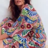 Nell Kimono Midi Jersey Dress Multi, Enchanted Paisley Nell Kimono Midi Jersey Dress Multi, Enchanted Paisley