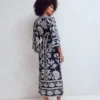 Nell Kimono Midi Jersey Dress Navy, Elegant Blossom Nell Kimono Midi Jersey Dress Navy, Elegant Blossom