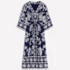 Nell Kimono Midi Jersey Dress Navy, Elegant Blossom Nell Kimono Midi Jersey Dress Navy, Elegant Blossom