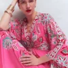 Nell Kimono Midi Jersey Dress Pink, Blossom Elegance Nell Kimono Midi Jersey Dress Pink, Blossom Elegance