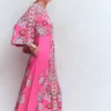 Nell Kimono Midi Jersey Dress Pink, Blossom Elegance Nell Kimono Midi Jersey Dress Pink, Blossom Elegance