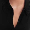 Nessa Broderie Collar Blouse Black Nessa Broderie Collar Blouse Black