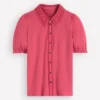 Nessa Broderie Collar Blouse Cherry Blush Nessa Broderie Collar Blouse Cherry Blush
