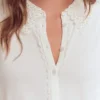 Nessa Broderie Collar Blouse Ivory Nessa Broderie Collar Blouse Ivory