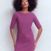 Nessa Ottoman Shift Dress Damson Nessa Ottoman Shift Dress Damson