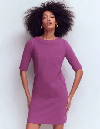 Nessa Ottoman Shift Dress Damson