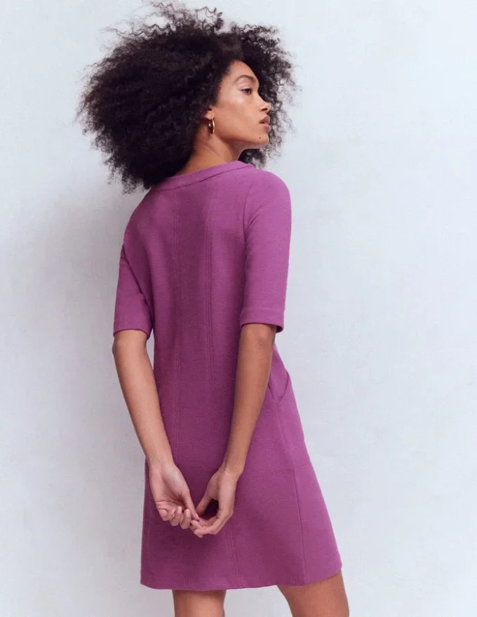Nessa Ottoman Shift Dress Damson Nessa Ottoman Shift Dress Damson