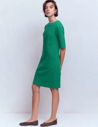 Nessa Ottoman Shift Dress Jewel Green