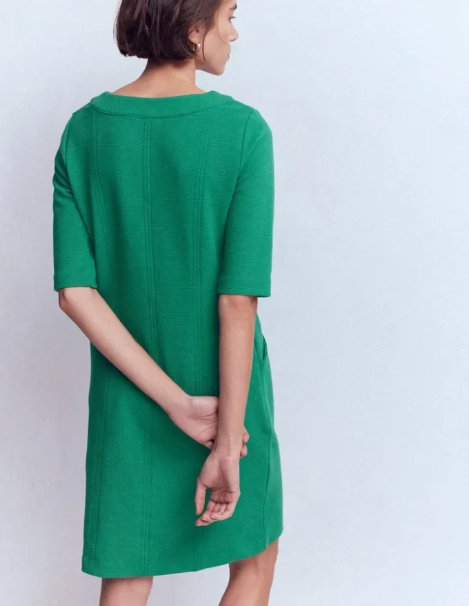 Nessa Ottoman Shift Dress Jewel Green Nessa Ottoman Shift Dress Jewel Green