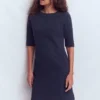 Nessa Ottoman Shift Dress Navy Nessa Ottoman Shift Dress Navy