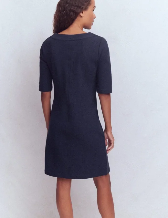 Nessa Ottoman Shift Dress Navy Nessa Ottoman Shift Dress Navy