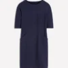 Nessa Ottoman Shift Dress Navy Nessa Ottoman Shift Dress Navy