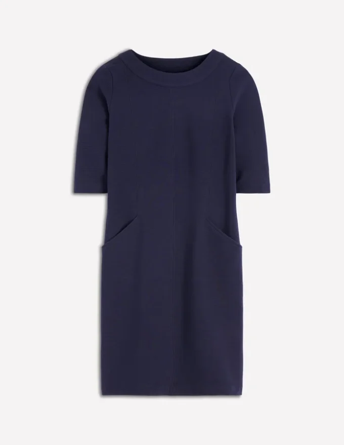 Nessa Ottoman Shift Dress Navy Nessa Ottoman Shift Dress Navy