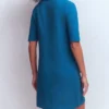 Nessa Ottoman Shift Dress Tourmaline Blue Nessa Ottoman Shift Dress Tourmaline Blue
