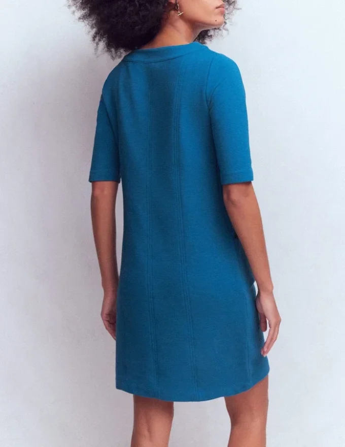 Nessa Ottoman Shift Dress Tourmaline Blue Nessa Ottoman Shift Dress Tourmaline Blue