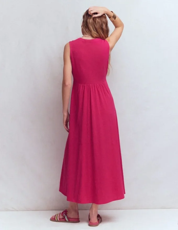 Notch Neck Jersey Maxi Dress Granita Notch Neck Jersey Maxi Dress Granita