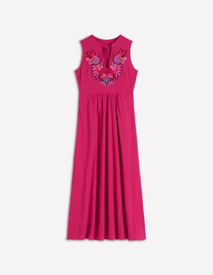 Notch Neck Jersey Maxi Dress Granita Notch Neck Jersey Maxi Dress Granita