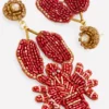 Novelty Beaded Earrings Lobster Novelty Beaded Earrings Lobster