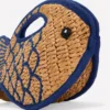 Novelty Fish Clutch Natural/Bright Blue