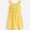 Novelty Strappy Dress Lemon Gingham