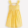 Novelty Strappy Dress Lemon Gingham