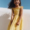 Novelty Strappy Dress Lemon Gingham