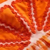 Novelty Strappy Top Orange and Ivory Gingham