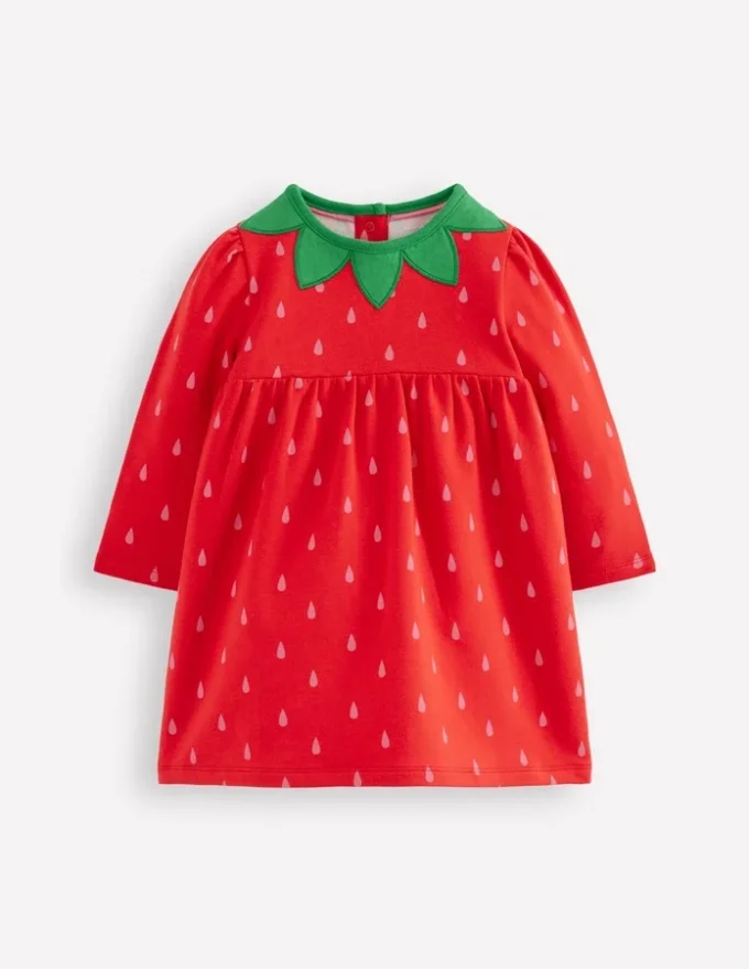 Novelty Sweatshirt Dress Strawberry Tart Red Novelty Sweatshirt Dress Strawberry Tart Red