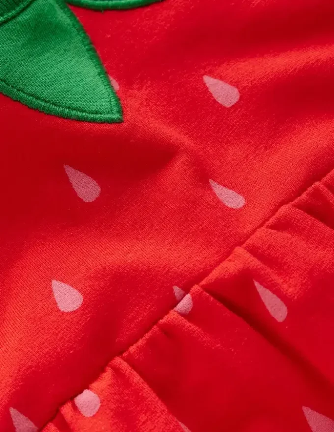 Novelty Sweatshirt Dress Strawberry Tart Red Novelty Sweatshirt Dress Strawberry Tart Red