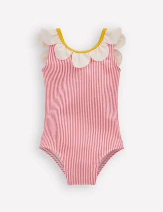 Novelty Swimsuit Salmon Pink Flower