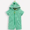 Novelty Towelling Romper Aloe Green Dino Novelty Towelling Romper Aloe Green Dino