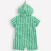 Novelty Towelling Romper Aloe Green Dino Novelty Towelling Romper Aloe Green Dino