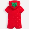 Novelty Towelling Romper Strawberry